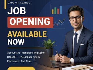 Accountant Job Opening Now Available In Cape Winelands – Apply Now